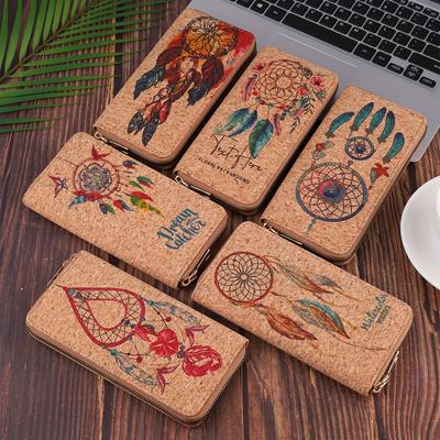 Ρετρό Dreamcatcher Pattern Μακρύ πορτοφόλι για γυναίκες με ανάγλυφη τσάντα νομισμάτων με φερμουάρ