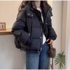Cappotto Invernale da Donna con Cappuccio Oversize in Cotone Spesso Caldo Largo Piumino Femminile Tinta Unita Moda Cerniera Capispalla