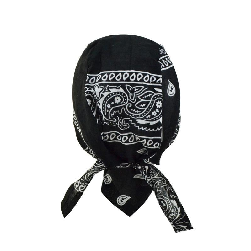 Skull Pirate Hat Cycling Bandana Cotton Motorcycle Cooling for Head Wrap Beanie Breathable Helmet Liner Beanie One Size чёрный