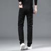 Winter Fleece Thick Warm Men Jeans Slim Skinny Stretch Straight Classic Version of Black Denim Plush Pants Male Clothing