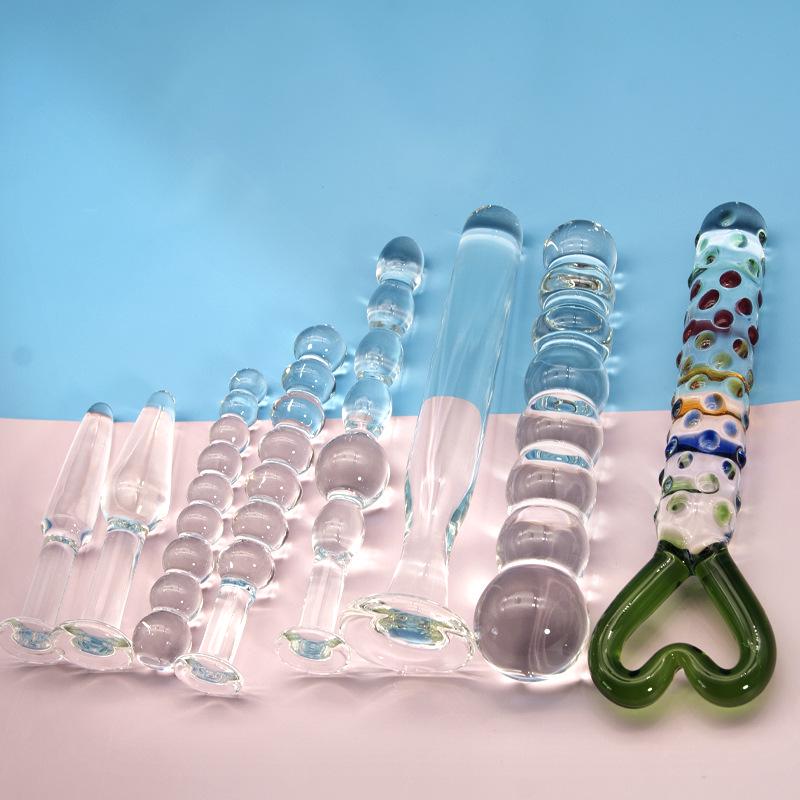 Crystal Glass Anal Toy with G-Spot Stimulation & Beads – Unisex Pleasure