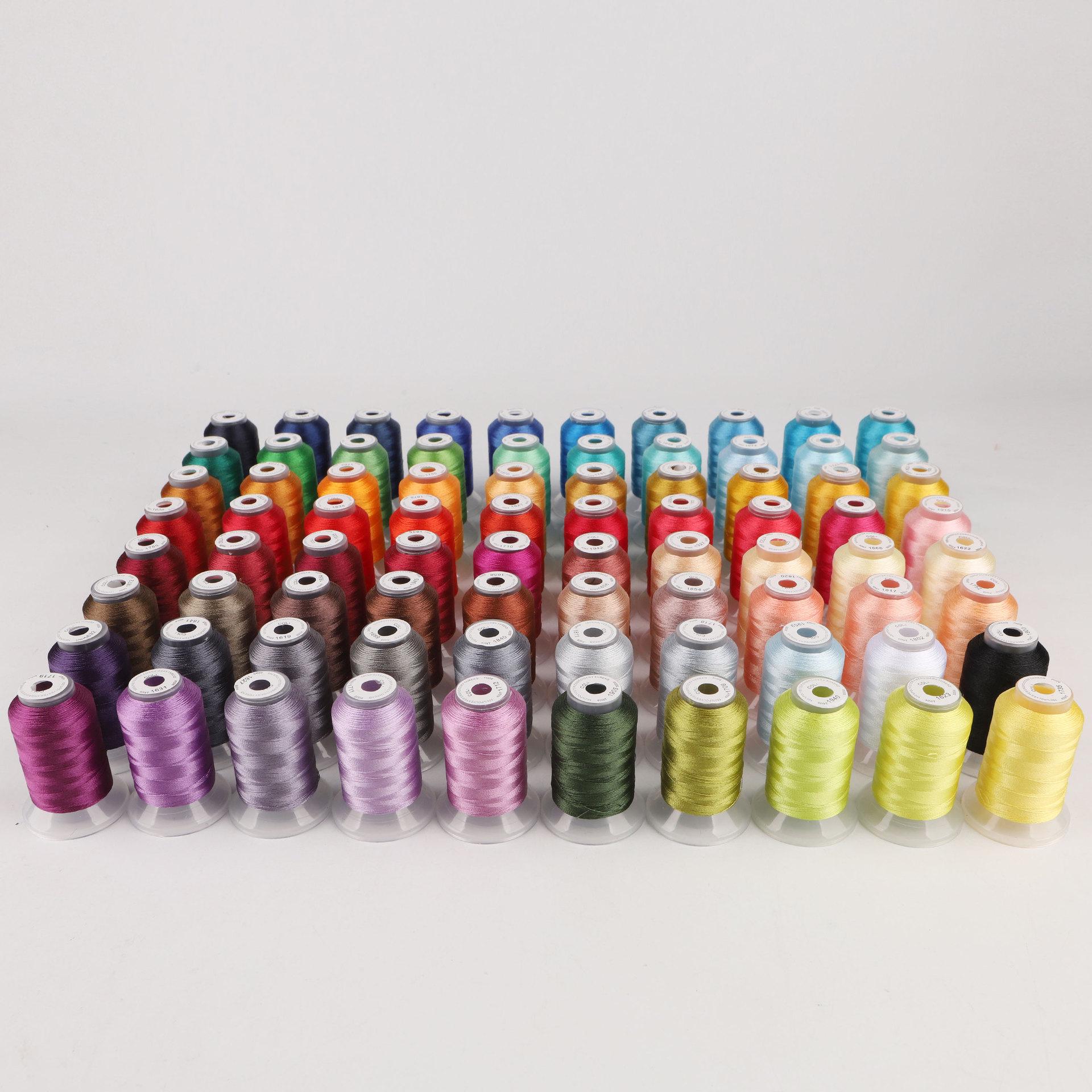 

Набор из 80-цветных высокопрочных ниток для вышивки из полиэстера 120D - 500 м