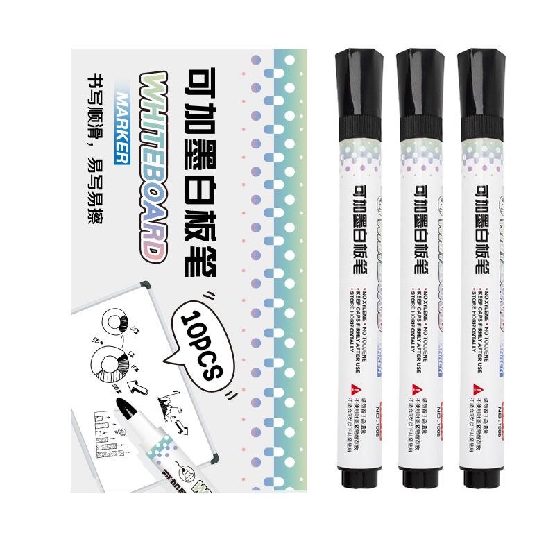 Refillable Erasable Large Capacity Whiteboard Marker For Office Teaching