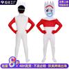 Toy Story Forky Cosplay Costume Kids Halloween Roleplay Jumpsuit Red White