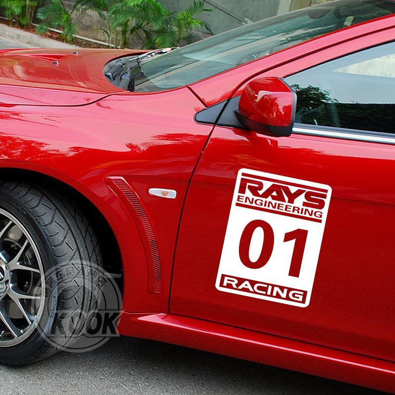 

RAYS No.1 Racing Car Sticker Decals For Door Styling Waterproof Decorate Vinyl Accessories Tuning Parts 30CM синий