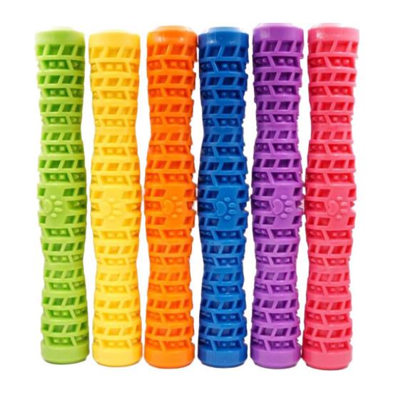 Dog Chew Stick Toy Squeaky Dog Teething Toy Textured Teeth Cleaning Dog Stick Toy for Aggressive Chewers