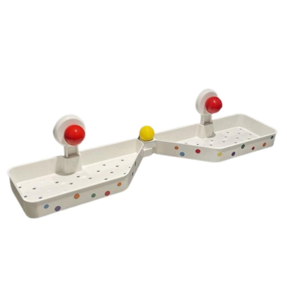 

Rotatable Corner Storage Rack Suction Cup Shower Storage Organizer Durable Bathroom Shelf Bathroom Style 2