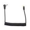 Compactly PC To 2.5mm Flash Syncing Cable with Screw Lock Extended Coiled Wire Design Premium PVC Construction 100cm