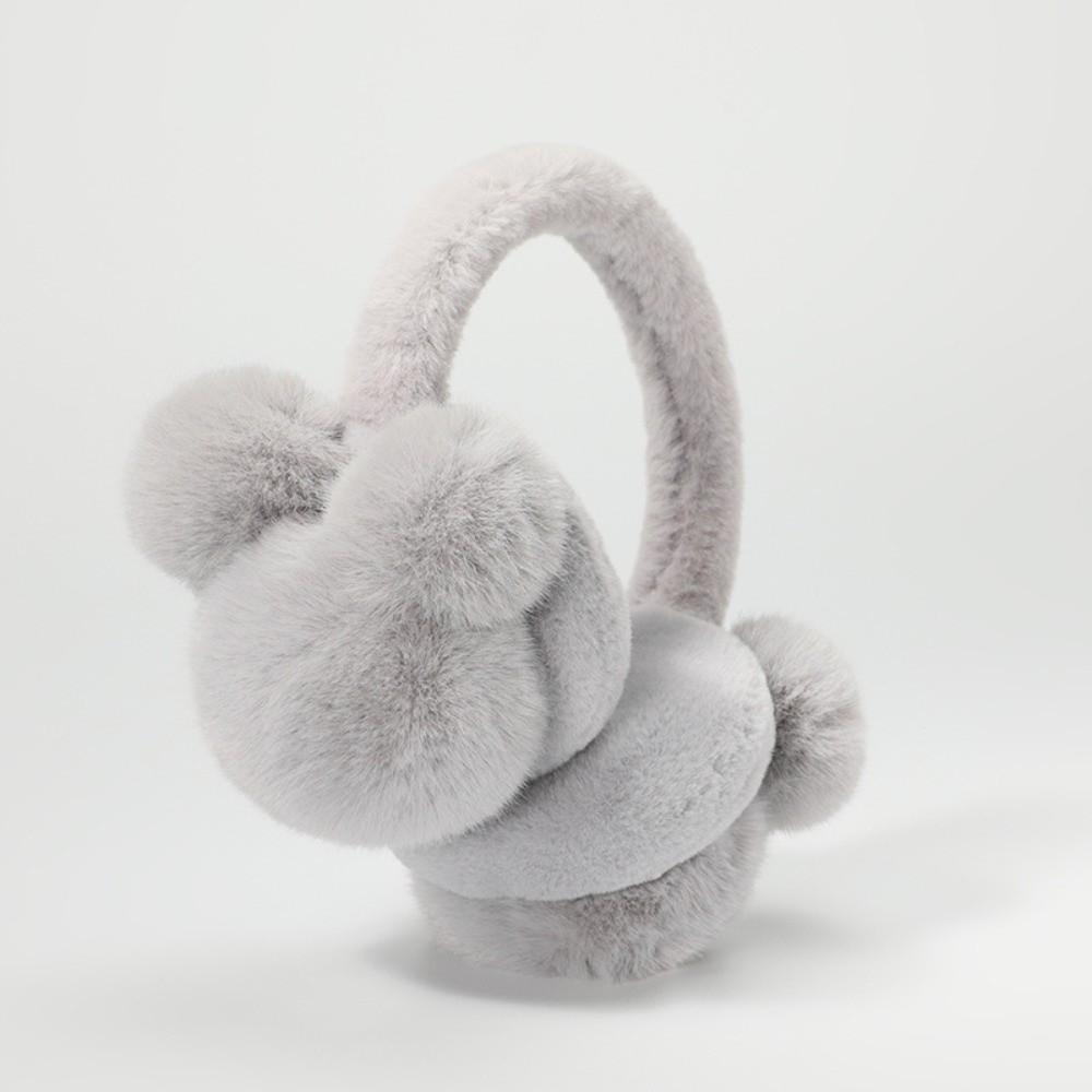 

Ear Protection Soft Plush Earmuffs Thickened Fluffy Earflaps For Women Men Outdoor світло-сірого кольору
