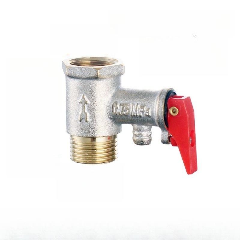Brass 4-point Durable Adjustable Pressure Relief Valve Safety Valve Is Used To Protect Closed Water Systems From Overpressure