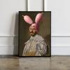 Poster In a Portrait Frame with Pink Ears