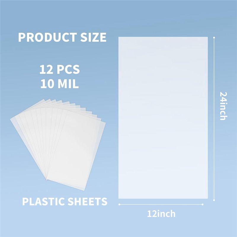 Aug. 12 Sheets 10-Mil Blank Stencil Sheets 12 X 24 Inch Milky Translucent PET Blank Stencil Making Sheet Mylar Sheet Blank