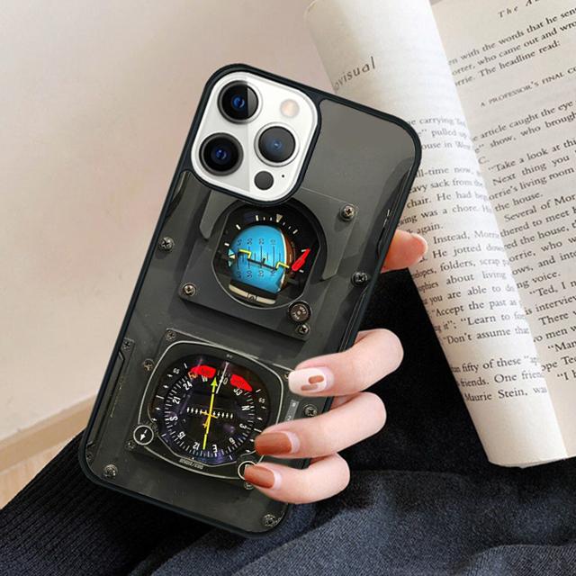 Aviation Airplane Instrument Phone Case Cover For iPhone 17 Air 16 15 14 plus 11 12 13 pro max coque Shell Fundas