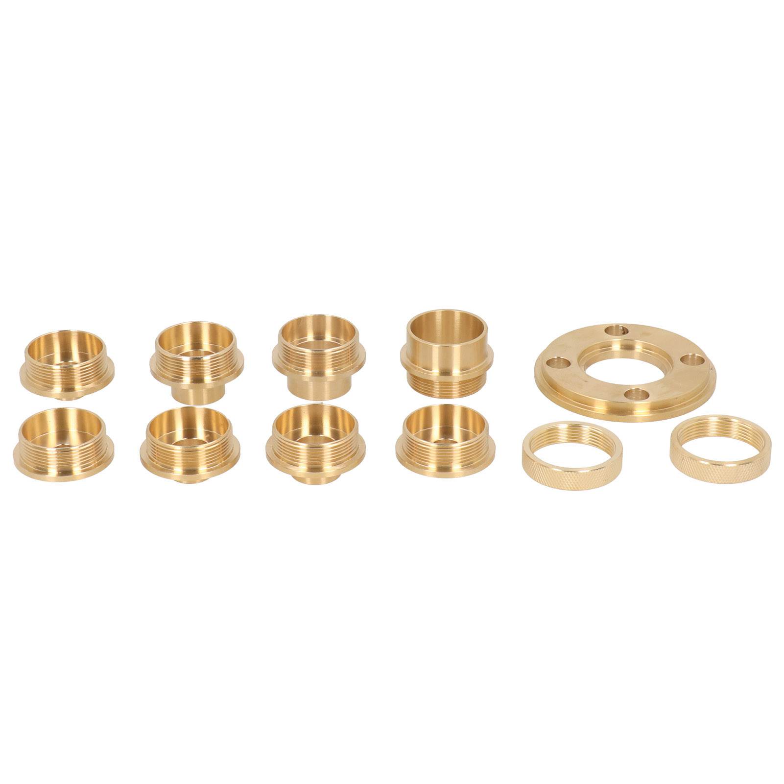 

11Pcs Set Brass Template Router Guides Kit with Lock Nut Adapter Router Accessory