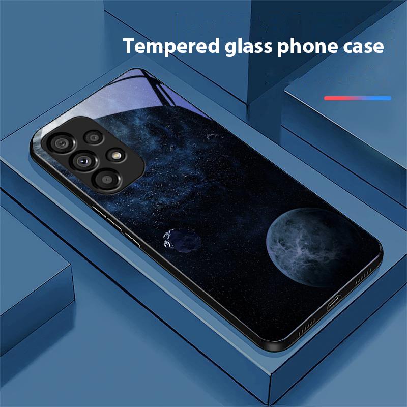 

Космическая планета для Samsung Galaxy S10 20 Plus 21 FE 22 23 24 FE 25 Ultra Черный Чехол для телефона из закаленного стекла Жесткий чехол for Galaxy S21 Ultra