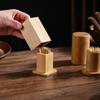 1PC Bamboo Toothpick Box with Lid Portable Household Hotel Restaurant Kitchen Tooth Pick Holders Storage Boxes Decoration Tools
