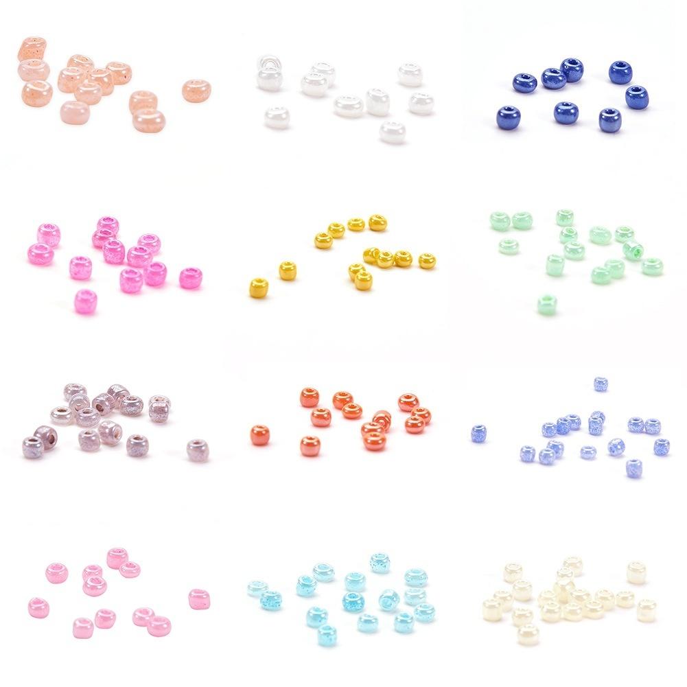 15-Color Glass Rice Beads Set Handmade Bracelet Beading Material DIY Rice Beads Jewelry Making Accessories About 7500pcs
