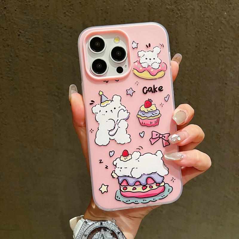 

Матовый чехол с ощущением кожи PC+TPU 2в1 с мультяшными щенками, защитная накладка, мягкий чехол для задней панели iPhone 17 Air