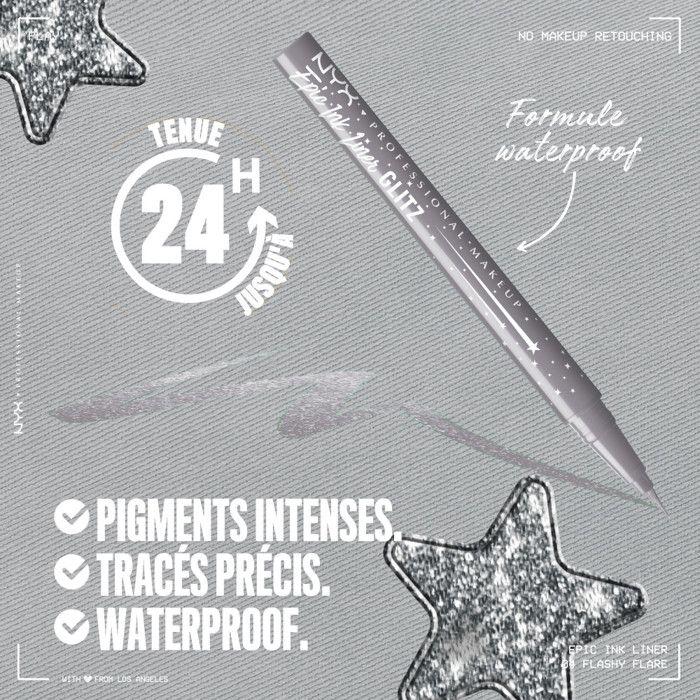 NYX Professional Makeup Epic Ink Eyeliner Glitz FLASHY FLARE