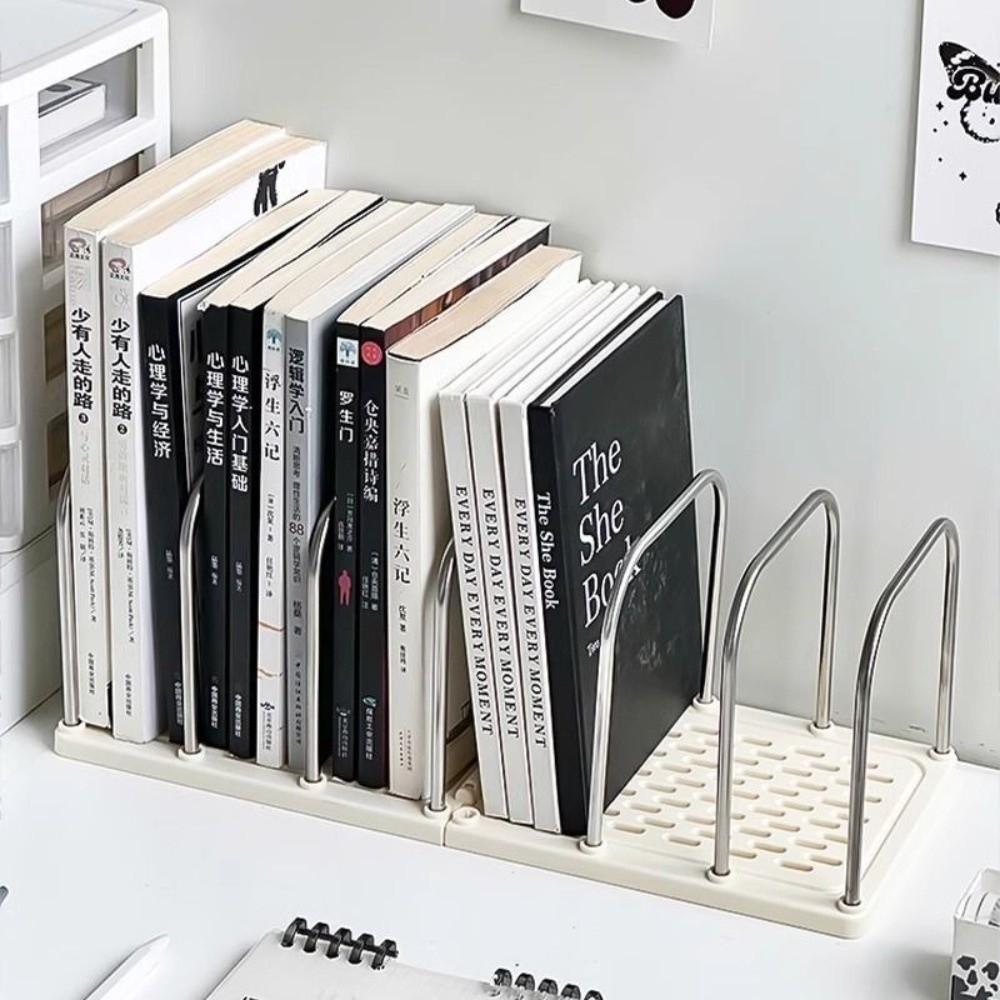 Divided Desktop Bookshelf Detachable Book Stand New Storage Rack  Office Desk