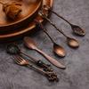 6pcs Vintage Palace Coffee Spoon Set Home Tableware Kitchen Gadget Set Ice Cream Jam Dessert Spoon Afternoon Tea Decor Tool Gift