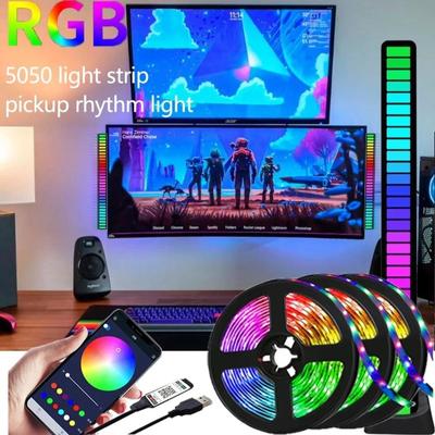 5-30m RGB LED Strip Lights 5050 Bluetooth APP Control Color Changing Light Flexible LED Lamp Tape Ribbon for Room Decoration Backlight