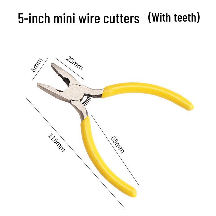 

5 Handmade Carbon Steel Diagonal Wire Cutters & Pointed/Round Nose Pliers, Chrome Vanadium Alloy