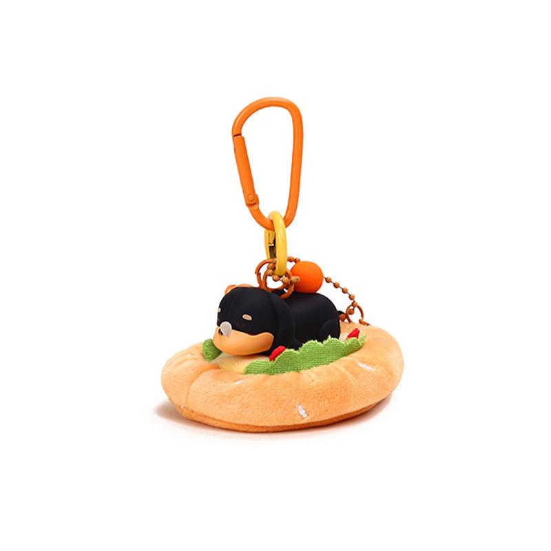 Dog Jinnew Sausage Burger Bun Plush Keychain Pendant With Attraction Magnetic