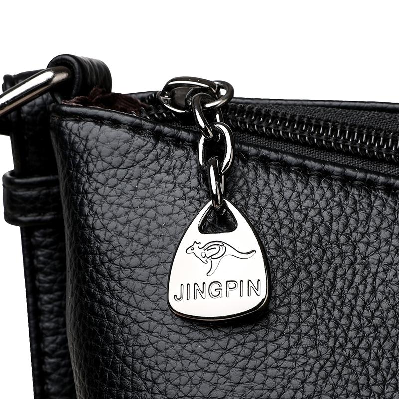 Women's Black Textured Leather Bucket Bag Adjustable Crossbody Bag