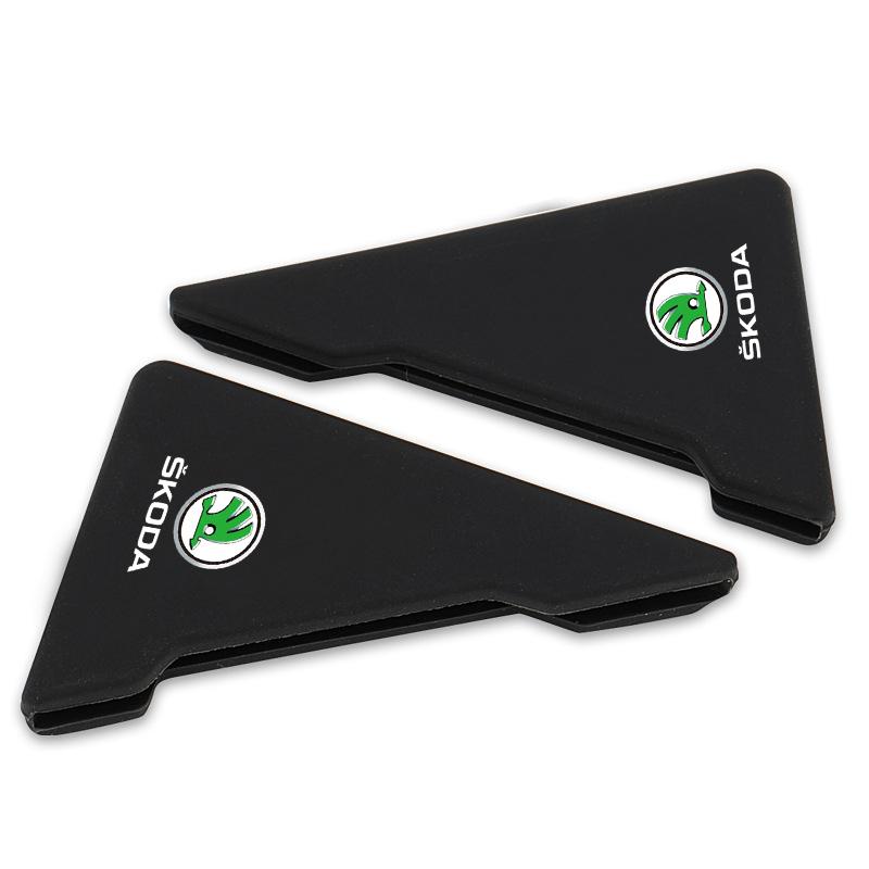 

2 шт. Силиконовые защитные накладки на углы дверей автомобиля, предотвращающие столкновения, для Skoda Octavia Superb Rapid Kodiaq Karoq Fabia Kamiq Roomster Citigo чёрный