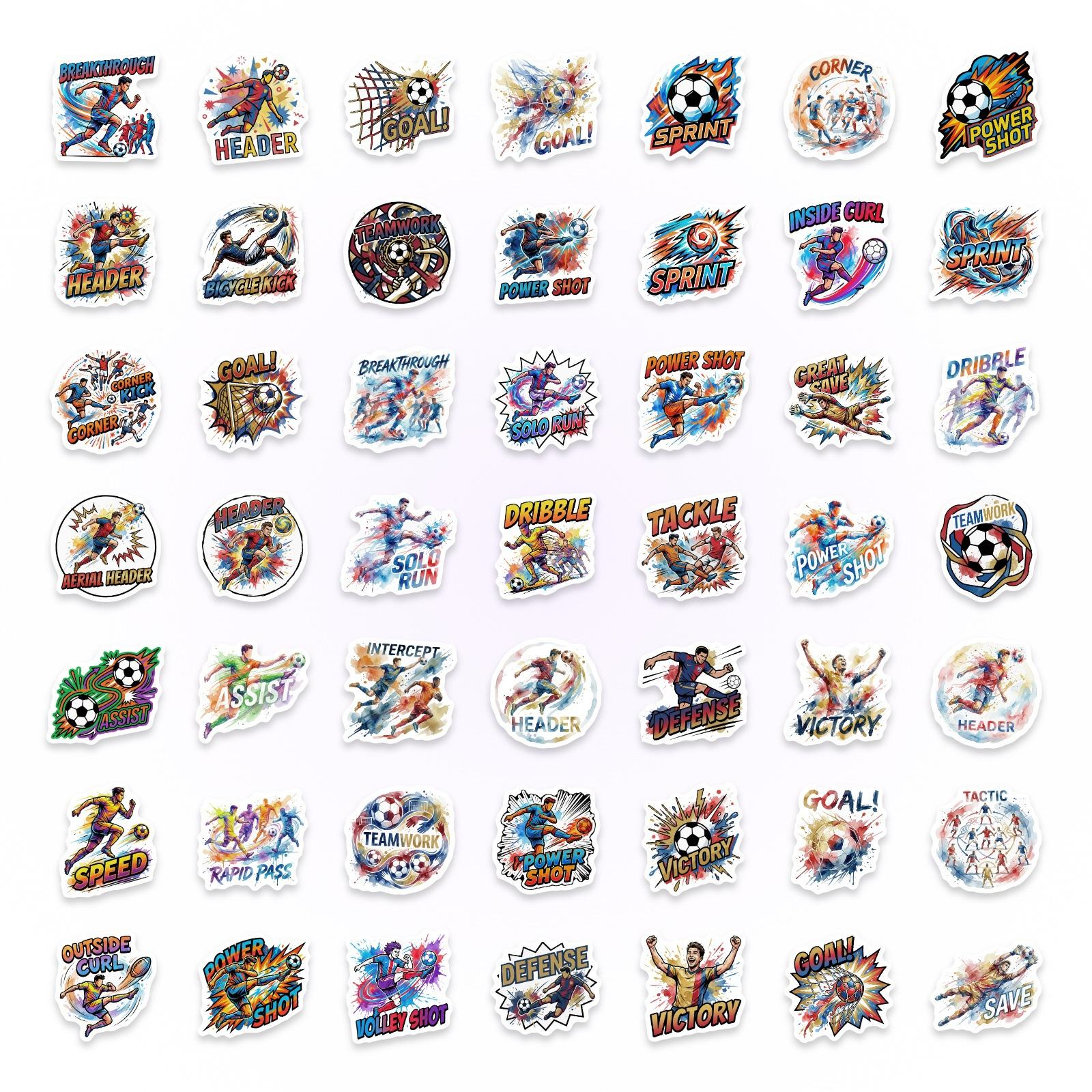50 Cartoon Sports Stickers Refrigerator Stickers Water Cup Luggage Stickers Sports Stickers