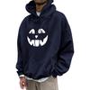 Unisex Casual Fashion Top With Drawstring Hoodie And Printed Sweatshirt