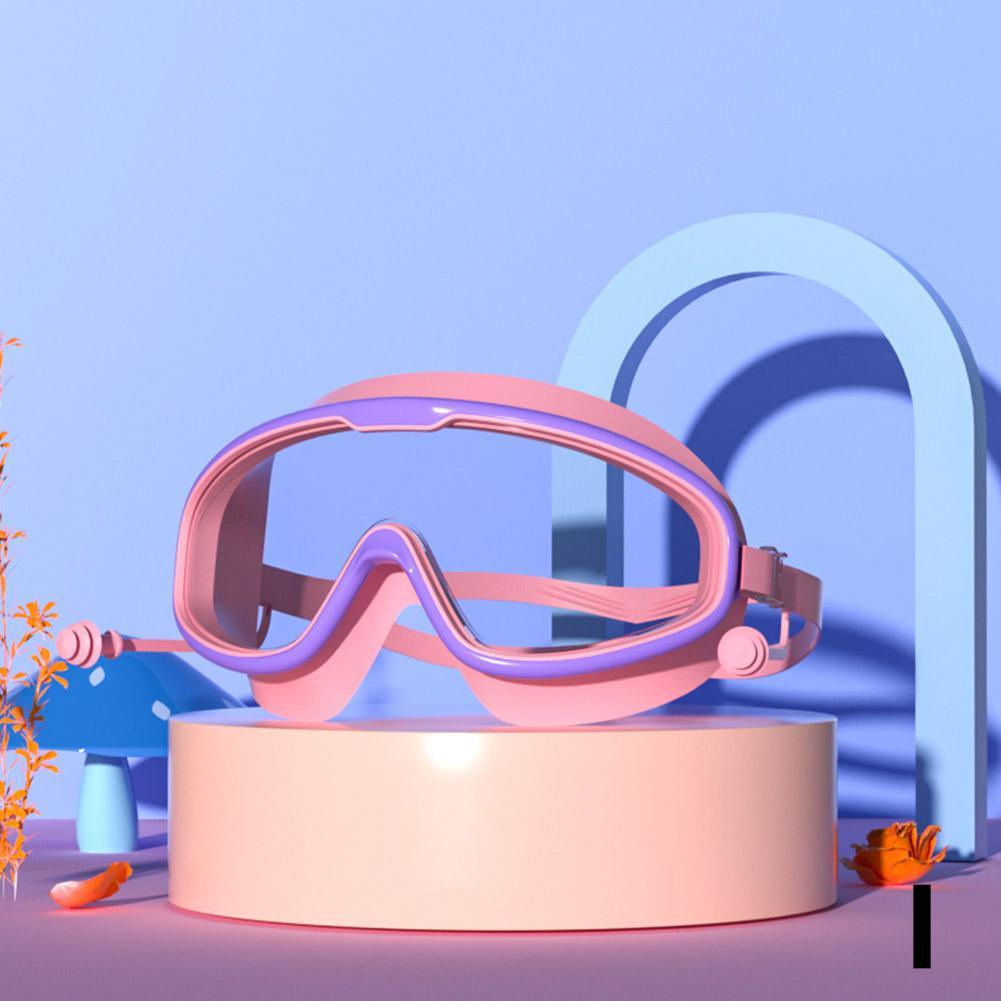 Kids Swimming Goggles Big Frame HD View Anti-fog Waterproof Children's Swim Goggles Boys and Girls Multi-color To Choose