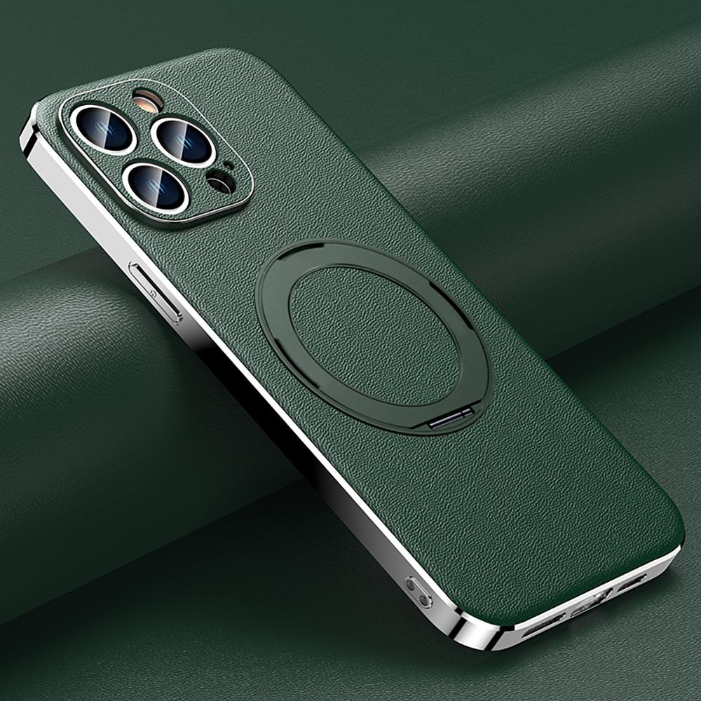 

Чехол из натуральной кожи Magsafe для iPhone 16 14 12 13 15 Pro Max 16Pro Luxury Lens Protection Magnetic Holder Back Cover For iPhone 13Pro Max