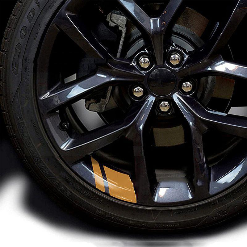 4 ks reflexní samolepky na ráfky kol auta vinylové stylingové samolepky Mark Stripe závodní samolepky na náboj kola auto exteriérové ​​doplňky