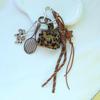 Yogodlns Trendy Leopard Print Mini Purse Keychain Bag Pendant Accesories for Backpack Maillard Braid Rope Charm Decor Accessories