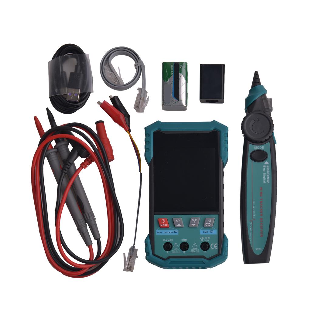 Network Cable Tester with PoE Testing, Digital Cable Tracer & Network Tester & Multimeter, Portable Wire