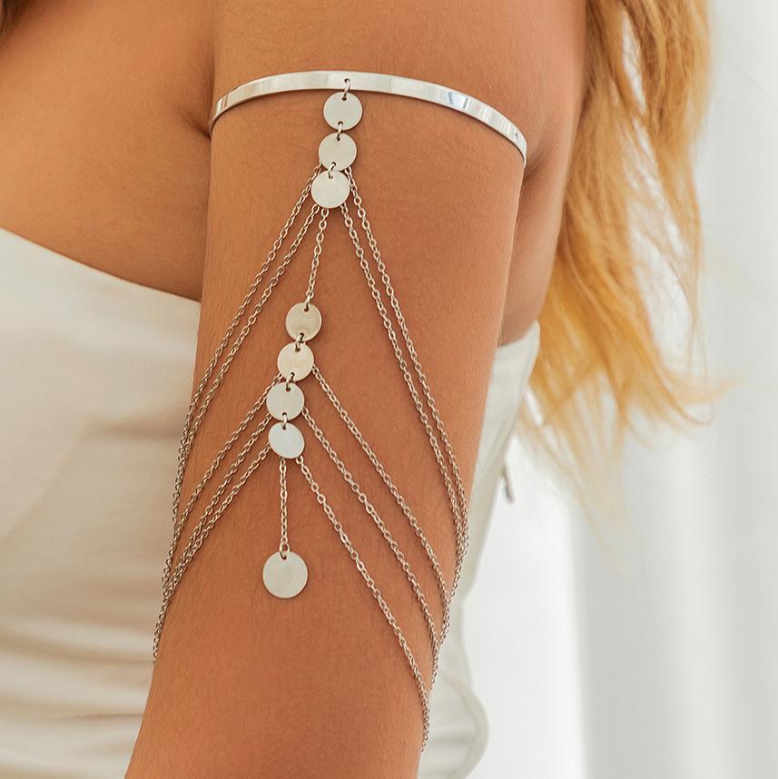Ingemark 17 Styles Boho Crystal Pendant Cuff Open Bangles for Women Wed Bridal Goth Tassel Link Arm Bracelets Party Zircon Gift