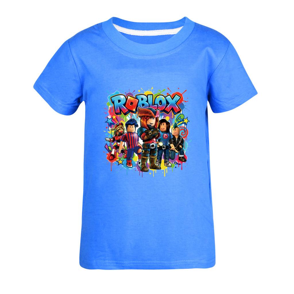 5578 Kids Roblox Print Short Sleeves Round Neck T-Shirt