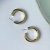 European and American fashion simple large circle earrings women's hollow, new trendy gold-plated hoop