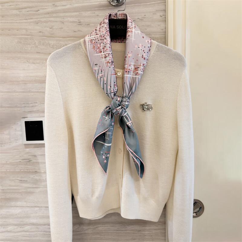 NINA SOLOR Kelly Twill Silk Square Scarf