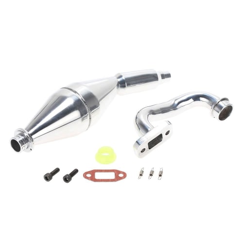 Perfeclan 15003 Aluminum Exhaust Pipe for RC HSP FG 1:5 Monster Truck Car, Silver - Expert Recommended