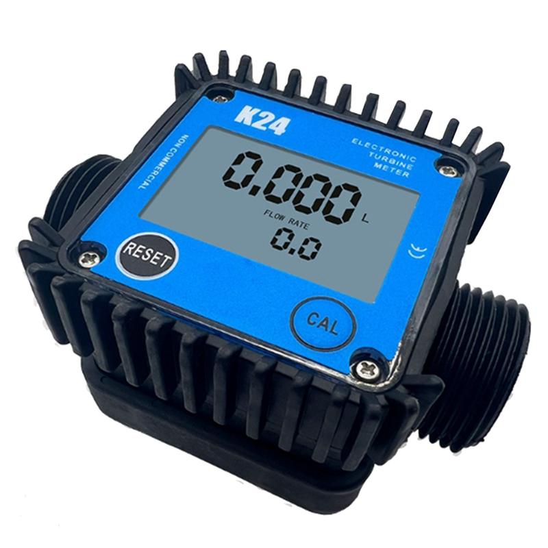 LCD Kraftstoffdurchflussmesser K24 für Turbine Digital Diesel Kraftstoffdurchflussmesser Günstige Flüssigkeits Wasser Durchflussmessgeräte
