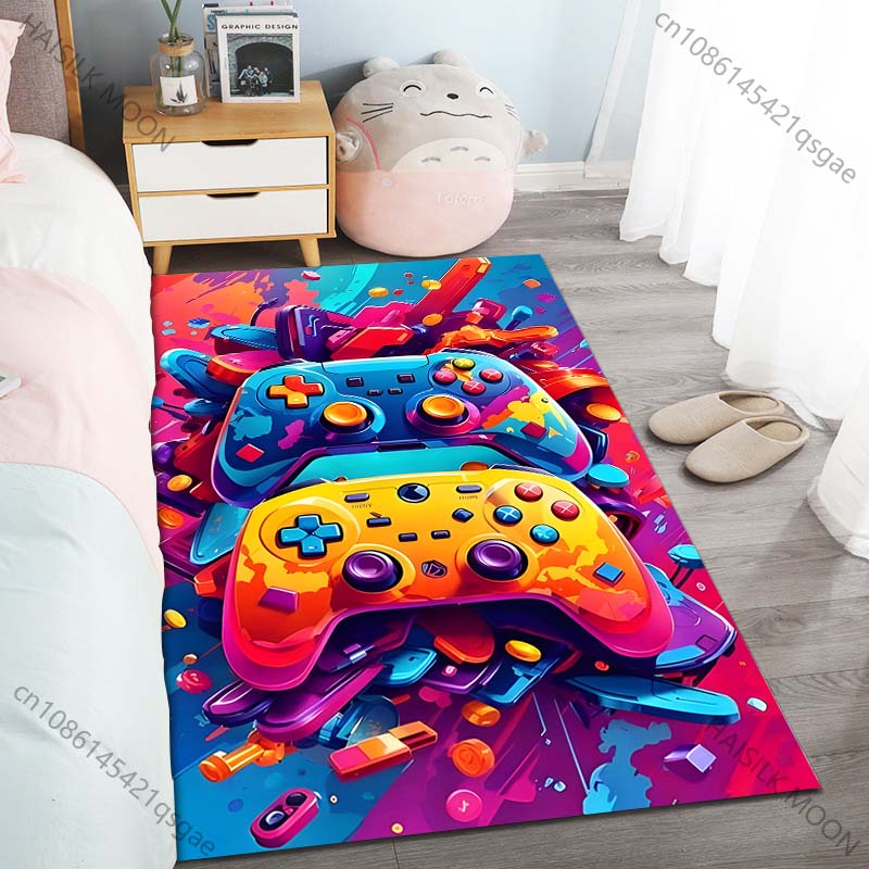 Game Controller Printed Carpet for Living Room Bedroom Home Decoration Non-slip Floor Mat Modern Carpet Large Size Luxury Gift