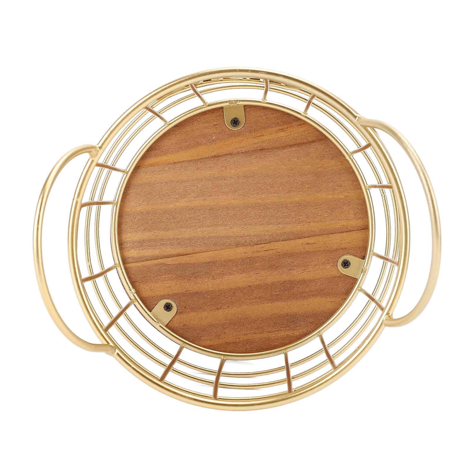 Coffee Pod Holder Iron Wire Weighte Wooden Base Coffee Capsule Storage Basket for Kitchen