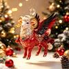 2D Flat Goat Hanging Ornament 1Pc Premium Acrylic Animal Pendant for Christmas Winter Holiday Home Decor