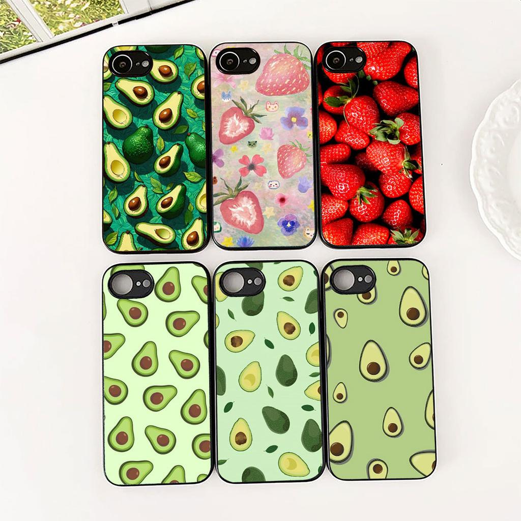 Schutzhülle für Apple iPhone 12 13 Pro XS Max Mini ProMax X XR Air 13Pro Hülle Handyhülle Avocado Erdbeere Frucht Sommer