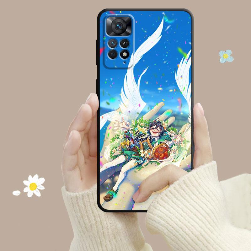 Genshin Impact Kamisato Ayaka Xiao Case For Xiaomi Redmi Note 12 11t 11s 11 10 8 Pro 9 9s 9t 8t For Mi 10 8 9a 9c 10c 12c K40