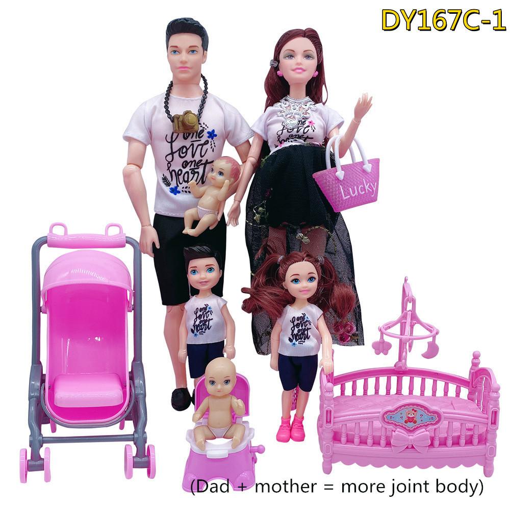 Doll Accessories Baby Doll Pregnant Mom Lady Father Dad Ken for Dolls Game Christmas Day Girl Birthday Gift, Assemble Required