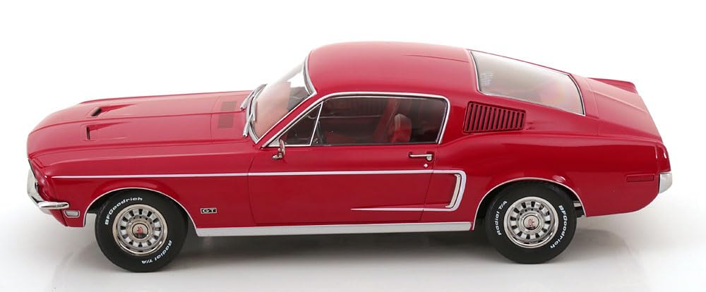 FREESTYLE KK Scale 1/18 Scale Ford Mustang GT Fastback 1968 Red (Finished Product) KKDC181392